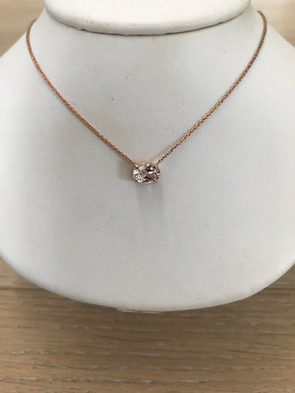 Morganite Oval Gem Candy Necklace - Nina Segal Jewelry