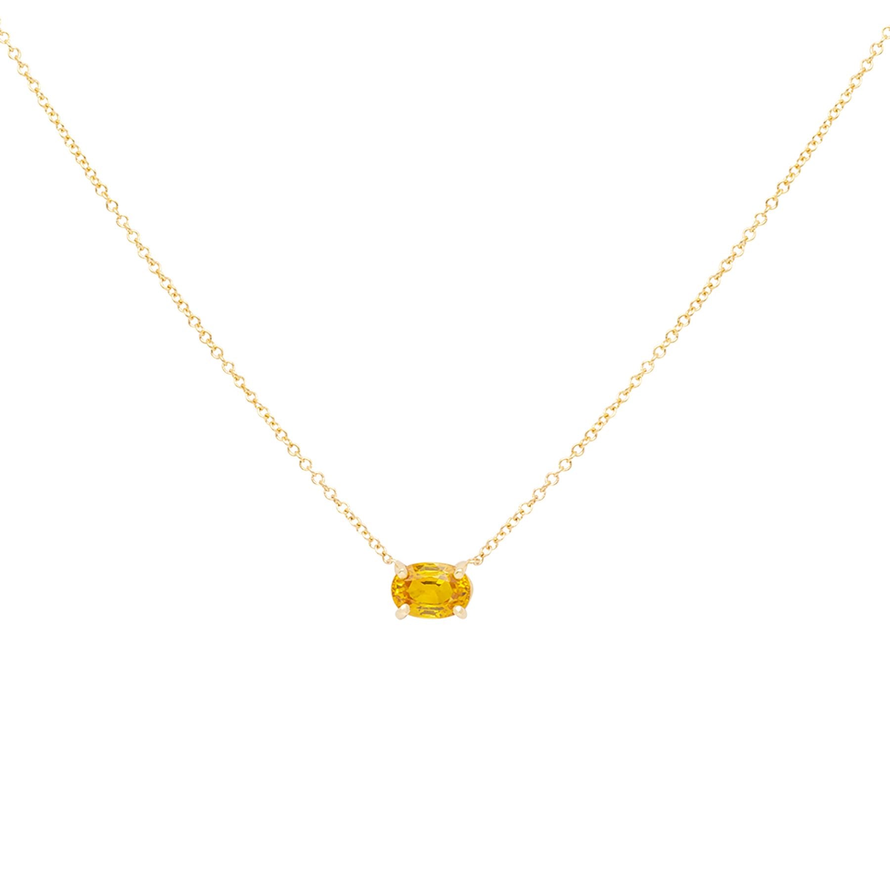 Yellow Sapphire Oval Gem Candy Necklace - Nina Segal Jewelry