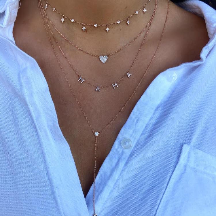 Diamond MAMA Necklace - Nina Segal Jewelry