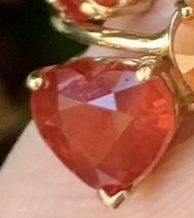 Orange Sapphire Heart ring - Nina Segal Jewelry