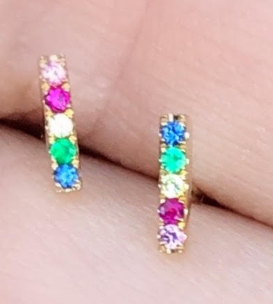 Rainbow Bar Studs Short - Nina Segal Jewelry