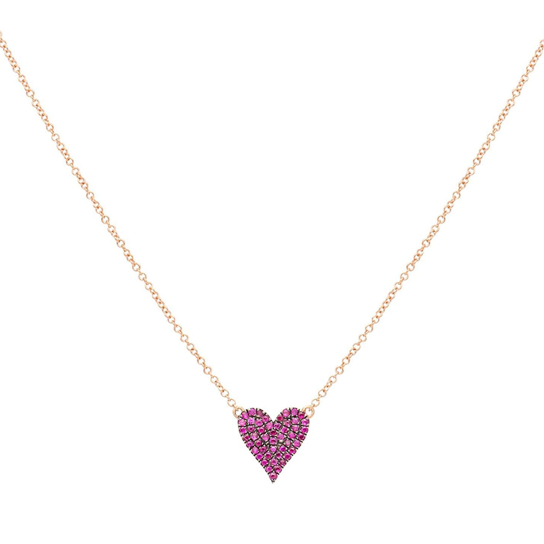 Ruby Diamond Reversible Heart Necklace - Nina Segal Jewelry