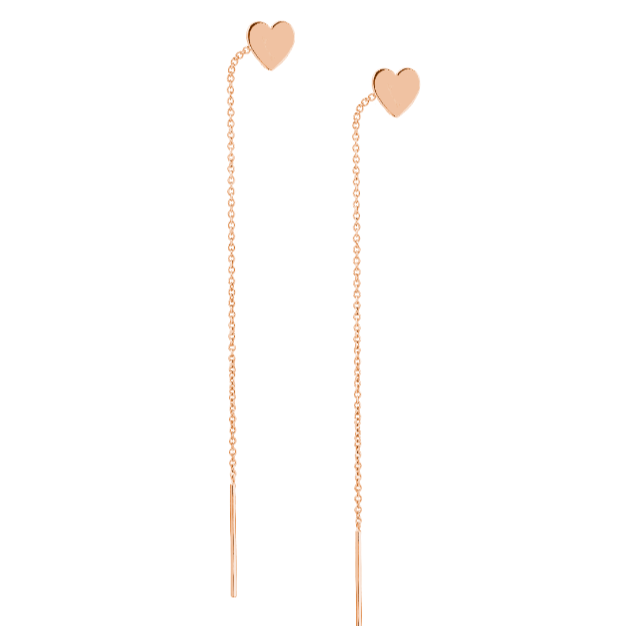 Heart Pull Through Earrings - Nina Segal Jewelry