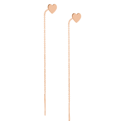 Heart Pull Through Earrings - Nina Segal Jewelry