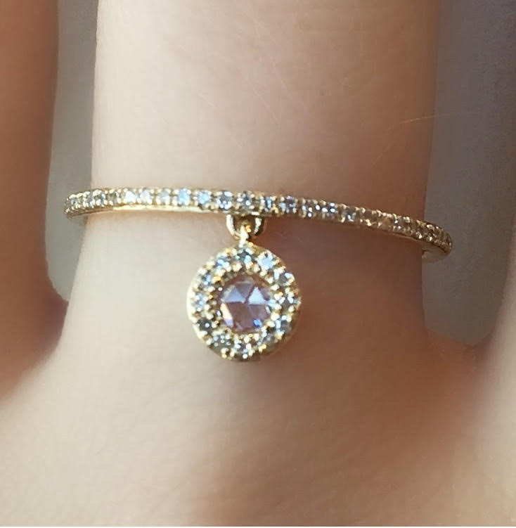 Rose Cut Diamond Dangle Ring - Nina Segal Jewelry