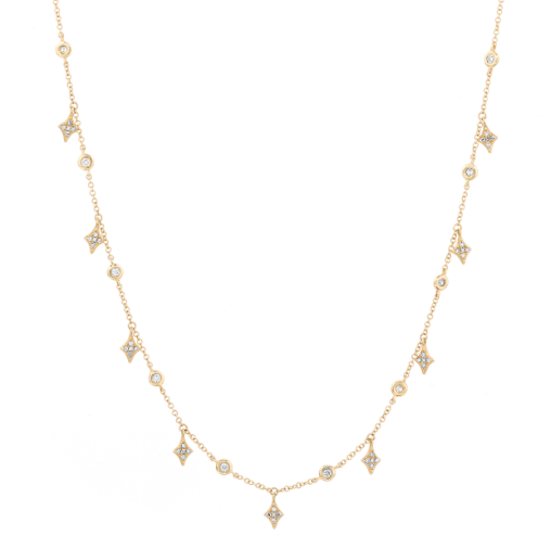 Diamond Shape Shaker Necklace - Nina Segal Jewelry