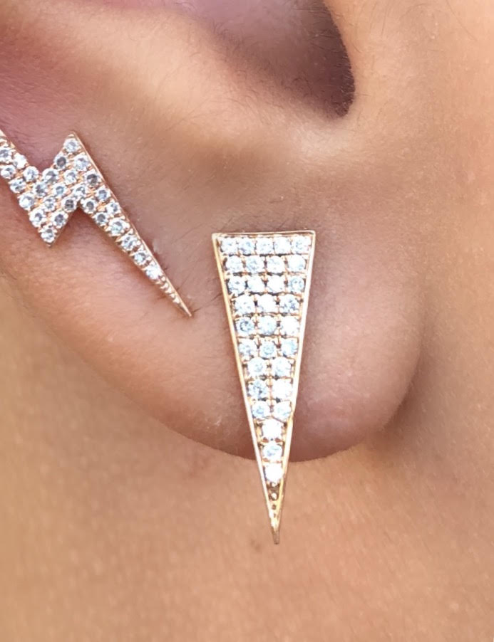 Pave Diamond Spike Studs - Nina Segal Jewelry