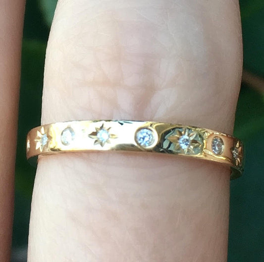 Starburst Diamond Cigar Band - Nina Segal Jewelry