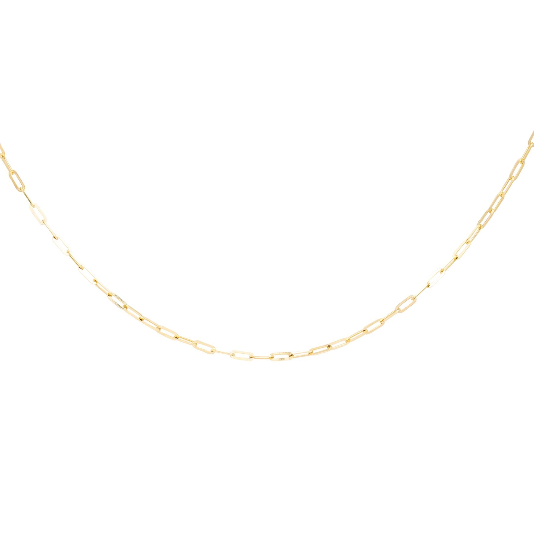 Thin Link Paper Clip Chain Necklace - Nina Segal Jewelry