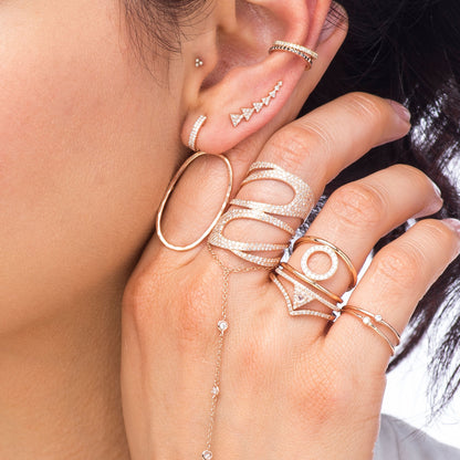Tiny Diamond Bezel Thin Band - Nina Segal Jewelry