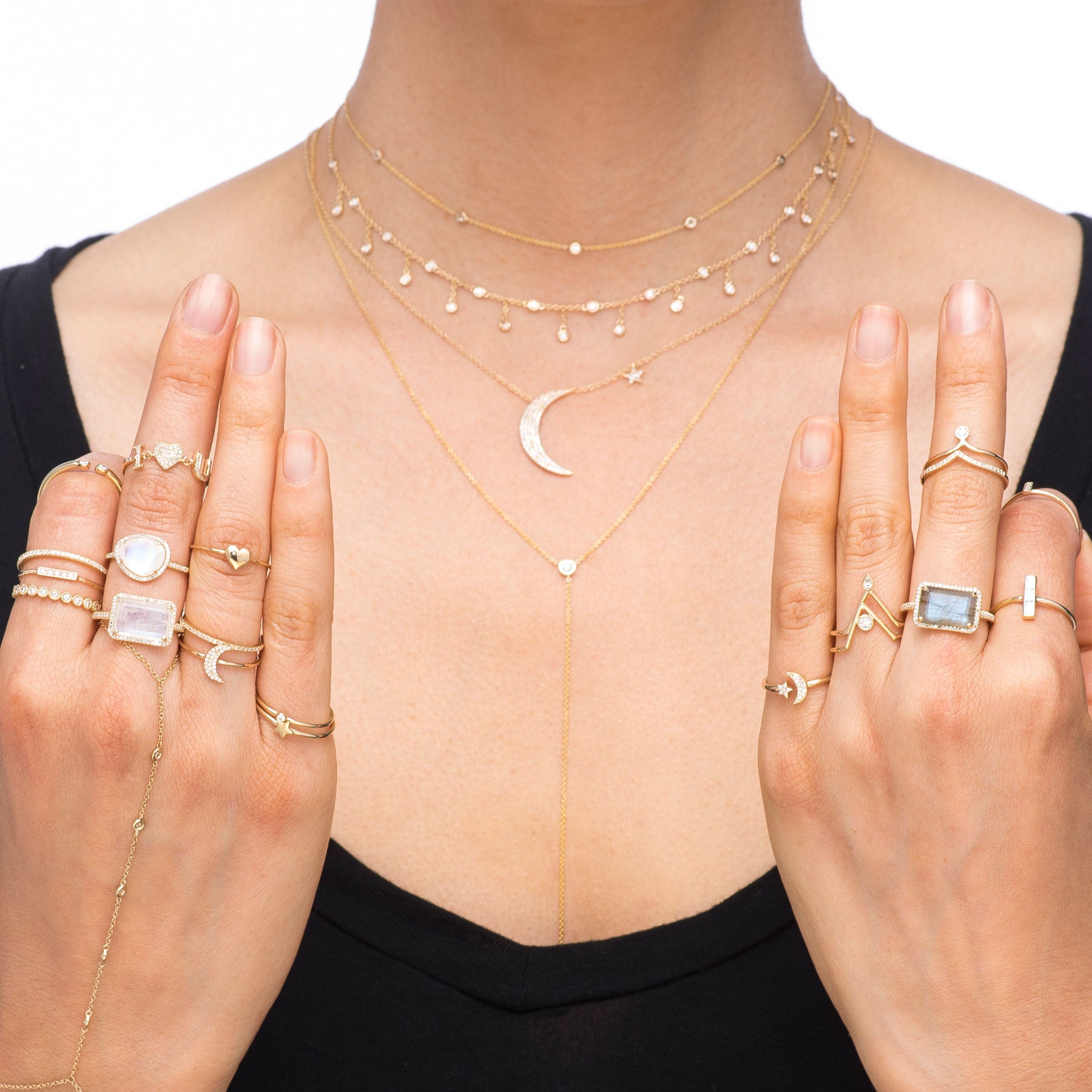 Tiny Diamond Bezel Thin Band - Nina Segal Jewelry