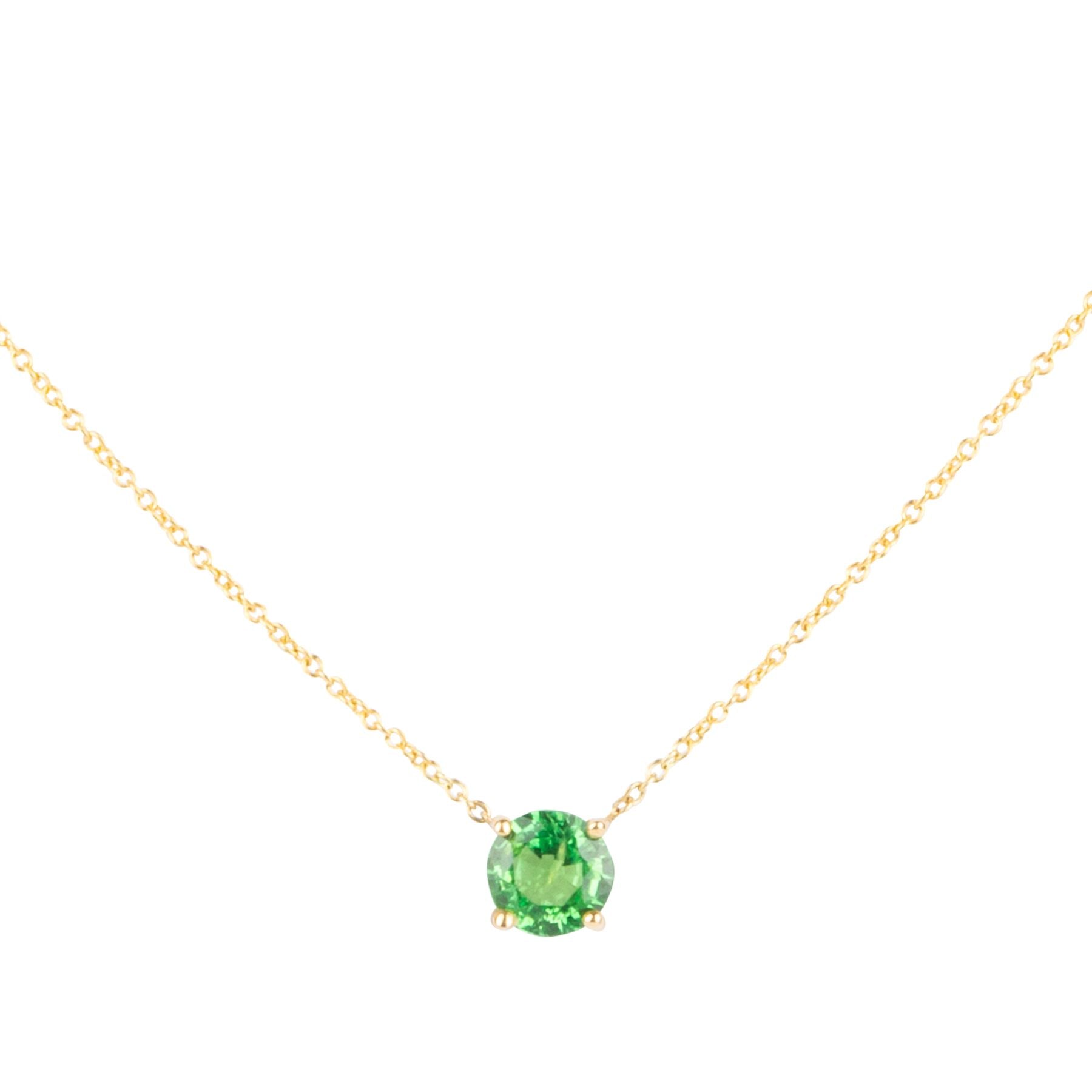 Tsavorite Garnet Round Gem Candy Necklace - Nina Segal Jewelry